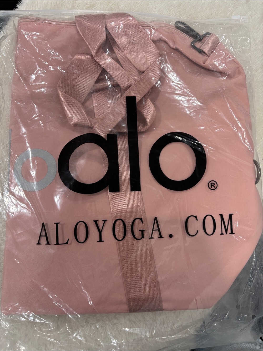 ALO Yoga Dusty Pink Logo Tote